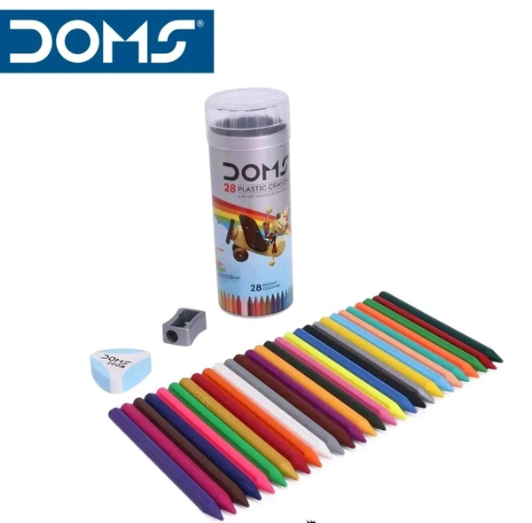 (DOMS) Plastic Crayons(28 Shade)