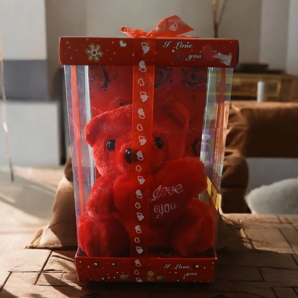 Valentine’s Day Teddy Gift in Box – Adorable Plush Teddy Bear with Gift Packaging for Romantic Surprises | SKVWORLD