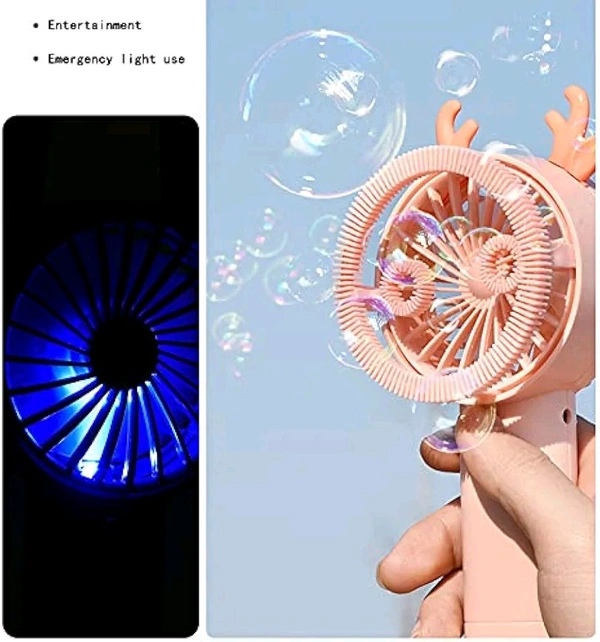 Bubble Machine, Bubble Maker for Kids,Portable Automatic Bubble Blower,2 in 1 Bubble Fan,Portable Fan,Toys for Parties Outdoor & Indoor, USB charging bubble machine that can sing