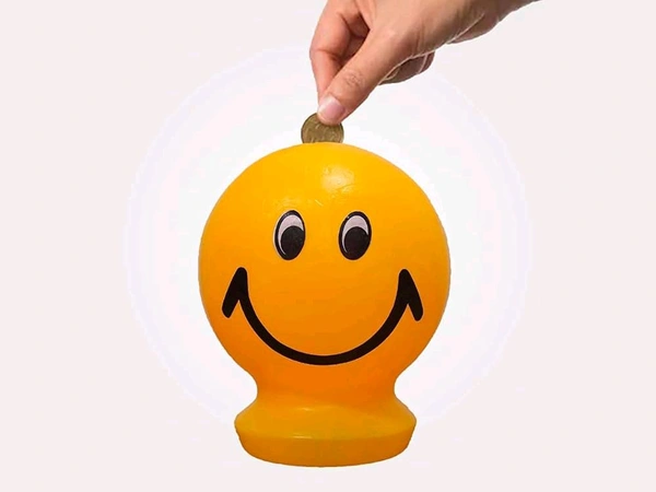 Smiley Coin Box (Big) – Large Capacity Piggy Bank for Kids & Adults, Fun Money Saving Box with Cute Smiley Design | SKVWORLD! 