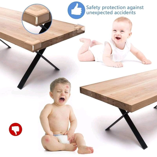 V-Shape Baby Safety Table Corner Guards – Soft, Shockproof & Transparent | SKVWORLD 