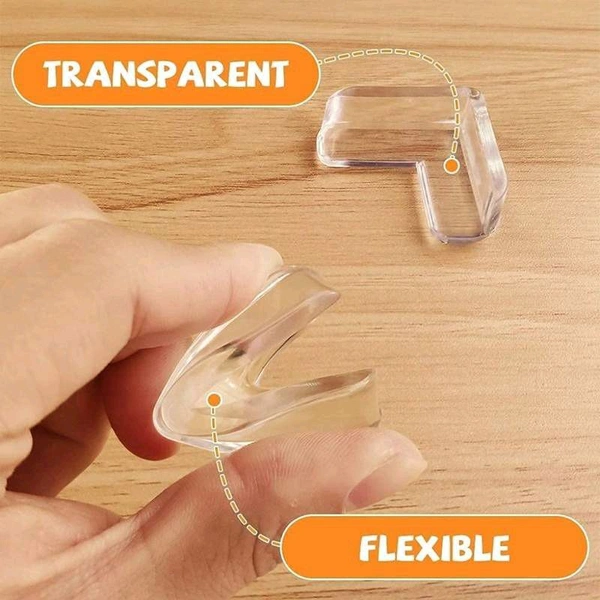 V-Shape Baby Safety Table Corner Guards – Soft, Shockproof & Transparent | SKVWORLD 
