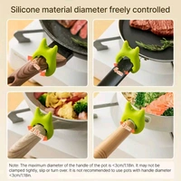 Spoon Pot Pan Holder | Heat-Resistant Non-Slip Silicone Spatula Bracket Clip | Fun Cartoon Spoon Rest for Kitchen | SKVWORLD