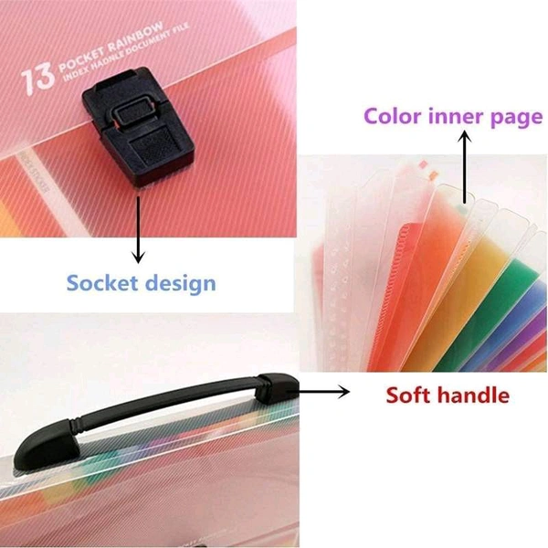 Rainbow File Folder 13 Pocket 