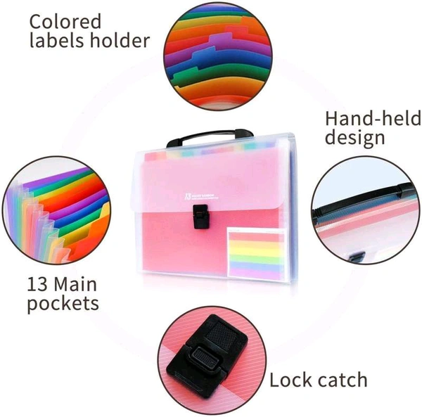 Rainbow File Folder 13 Pocket 