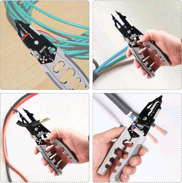  28-in-1 Wire Stripper & Crimping Tool – Multifunctional Cutting Pliers | Chromium Vanadium Steel | Cable Stripping, Splitting, Looping & Crimping | Electrician’s Essential Tool – SKVWORLD