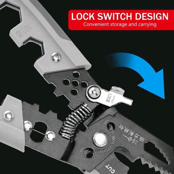  28-in-1 Wire Stripper & Crimping Tool – Multifunctional Cutting Pliers | Chromium Vanadium Steel | Cable Stripping, Splitting, Looping & Crimping | Electrician’s Essential Tool – SKVWORLD