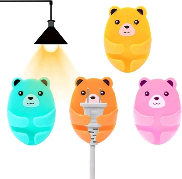 Plug Wall Hook Cute Bears (Pack Of 2)