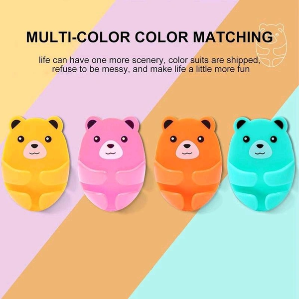 Plug Wall Hook Cute Bears (Pack Of 2)