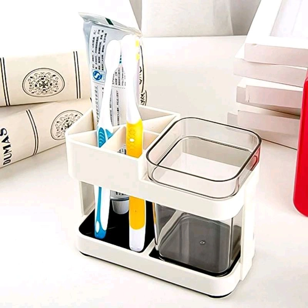 1 Cup Toothbrush Holder Toothpaste Stand 