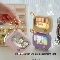 TV Painting Night Light | USB Rechargeable Mini Decorative Lamp | Warm & White Dimmable LED Table Light for Bedroom, Living Room & Study – SKVWORLD