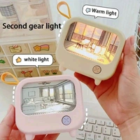 TV Painting Night Light | USB Rechargeable Mini Decorative Lamp | Warm & White Dimmable LED Table Light for Bedroom, Living Room & Study – SKVWORLD
