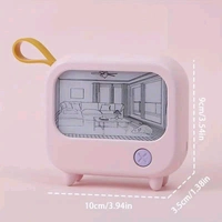 TV Painting Night Light | USB Rechargeable Mini Decorative Lamp | Warm & White Dimmable LED Table Light for Bedroom, Living Room & Study – SKVWORLD