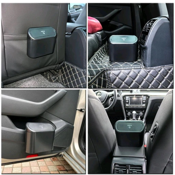 Car Trash Can with Lid – Waterproof Mini Vehicle Trash Bin | Portable Small Garbage Organizer for Cars, Home, Office | Leakproof Dustbin for Cup Holder & Door Pocket – SKVWORLD
