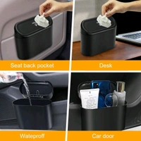 Car Trash Can with Lid – Waterproof Mini Vehicle Trash Bin | Portable Small Garbage Organizer for Cars, Home, Office | Leakproof Dustbin for Cup Holder & Door Pocket – SKVWORLD