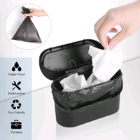 Car Trash Can with Lid – Waterproof Mini Vehicle Trash Bin | Portable Small Garbage Organizer for Cars, Home, Office | Leakproof Dustbin for Cup Holder & Door Pocket – SKVWORLD