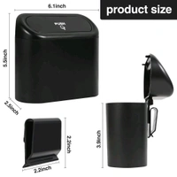 Car Trash Can with Lid – Waterproof Mini Vehicle Trash Bin | Portable Small Garbage Organizer for Cars, Home, Office | Leakproof Dustbin for Cup Holder & Door Pocket – SKVWORLD