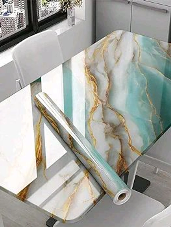 Sky Blue Foil Wallpaper – Self-Adhesive, Waterproof, Oil-Proof, Peel & Stick Vinyl Wrap for Walls, Cabinets, Kitchen Backsplash, and Furniture ( 60 ×200 Cm) – Elegant Home Décor by SKVWORLD