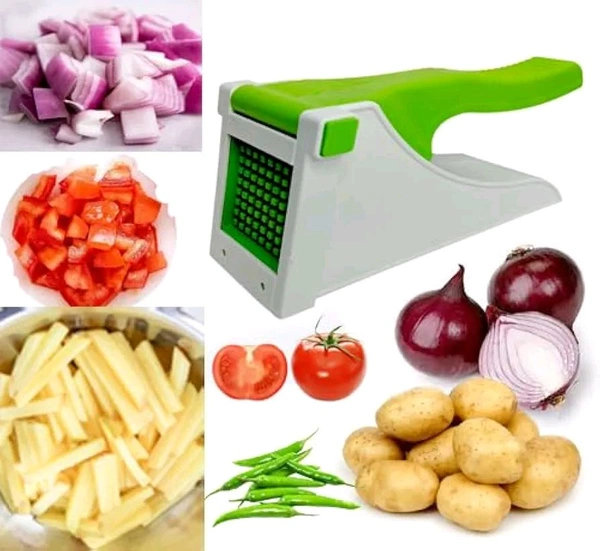 Multipurpose Vegetable Cutter & Slicer with Interchangeable Blades | Easy Manual Chopper for Effortless Dicing, Slicing & Julienne Cutting | Ideal for Onion, Potato, Carrot, Salad Prep – SKVWORLD