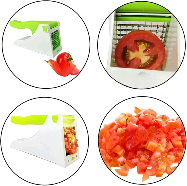 Multipurpose Vegetable Cutter & Slicer with Interchangeable Blades | Easy Manual Chopper for Effortless Dicing, Slicing & Julienne Cutting | Ideal for Onion, Potato, Carrot, Salad Prep – SKVWORLD
