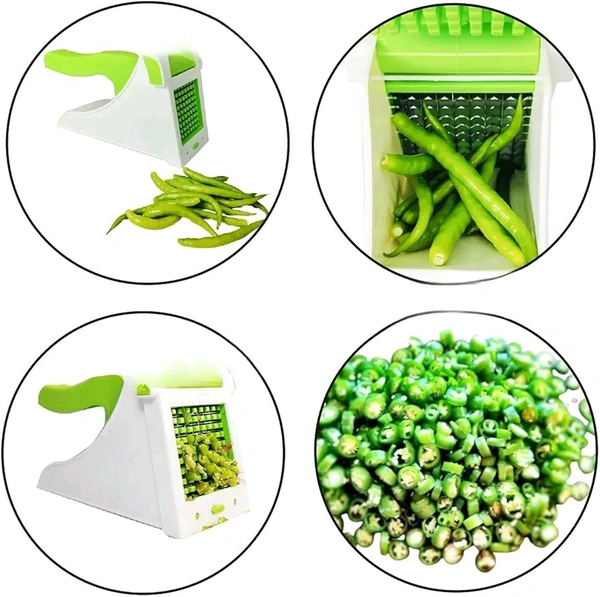 Multipurpose Vegetable Cutter & Slicer with Interchangeable Blades | Easy Manual Chopper for Effortless Dicing, Slicing & Julienne Cutting | Ideal for Onion, Potato, Carrot, Salad Prep – SKVWORLD