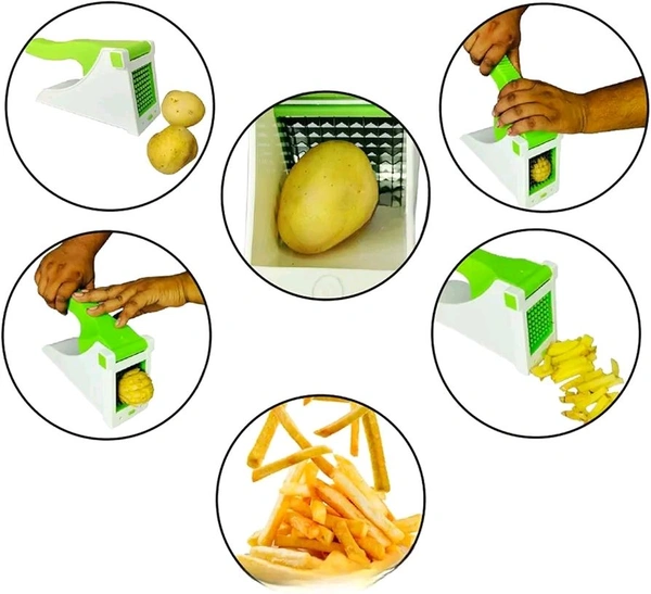 Multipurpose Vegetable Cutter & Slicer with Interchangeable Blades | Easy Manual Chopper for Effortless Dicing, Slicing & Julienne Cutting | Ideal for Onion, Potato, Carrot, Salad Prep – SKVWORLD