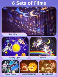 Star LED Projector Night Light – 72 Light Modes, Kids Night Light for Bedroom, Kawaii Unicorn Gifts for Girls, Nursery Room Decor,  Night Lamp|SKVWORLD 