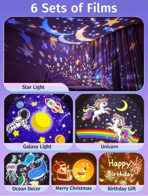 Star LED Projector Night Light – 72 Light Modes, Kids Night Light for Bedroom, Kawaii Unicorn Gifts for Girls, Nursery Room Decor,  Night Lamp|SKVWORLD 