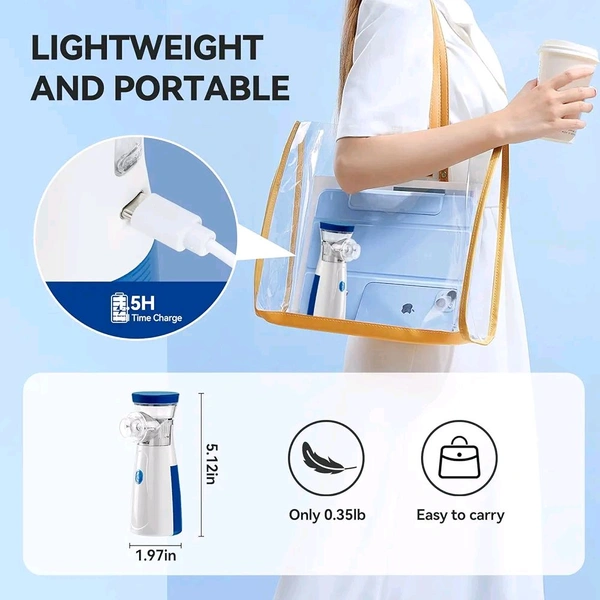 Handheld Nebulizer Machine for Adult Women Men and Kids, Easy Operation for Home and Travel Usage