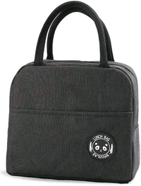 Insulated Lunch Bag for Men Women Kids Boy Girl, Smiley Design Tote Lunch Bag with Aluminum Foil for Work, School, Picnic, Outdoor (Any Colour Received Pack of 1)(7*10 Inches)