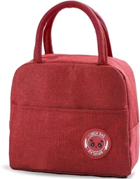 Insulated Lunch Bag for Men Women Kids Boy Girl, Smiley Design Tote Lunch Bag with Aluminum Foil for Work, School, Picnic, Outdoor (Any Colour Received Pack of 1)(7*10 Inches)