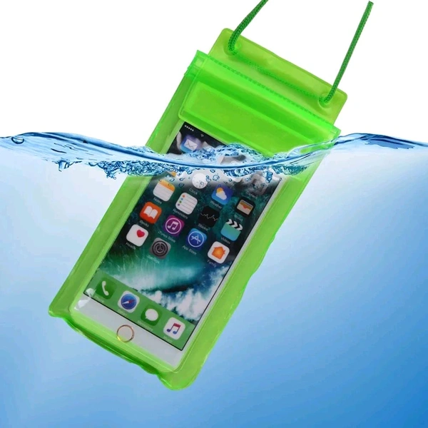 Universal Waterproof Smartphone Protective Sealed PVC Transparent Pouch Dry Bag Cell Phone Case for Protection in Rain ,Holi , Pool, Beach for Suitable for All Mobile Phone & for Money - Random Colour (Pack of 1)
