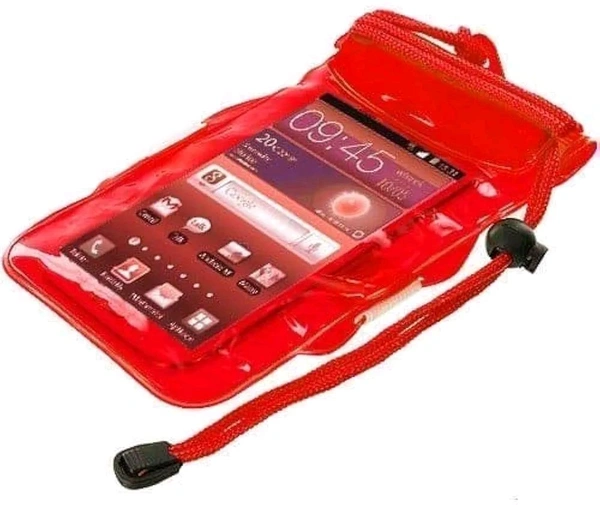 Universal Waterproof Smartphone Protective Sealed PVC Transparent Pouch Dry Bag Cell Phone Case for Protection in Rain ,Holi , Pool, Beach for Suitable for All Mobile Phone & for Money - Random Colour (Pack of 1)