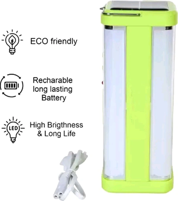 Akari Electric Charging 4 Tubes 80 Watts 360 Degree Extra Bright Lantern with Solar Long Backup Rechargeable Emergency Lights Home Indoor Light