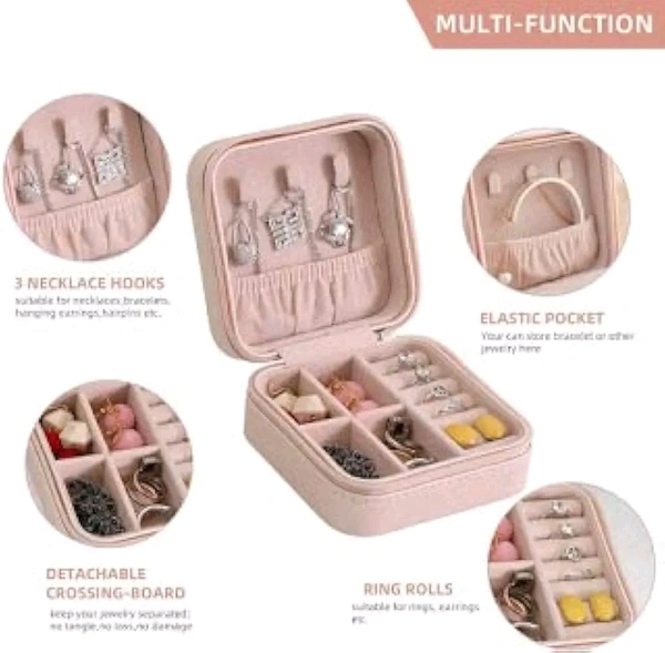 PU Mini Jewellery Box – Compact, Elegant & Travel-Friendly Organizer