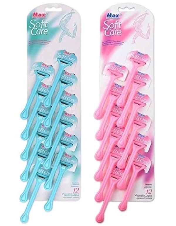 Max Soft Care Shaving Razor Traveling Body Hair Removal Razors 