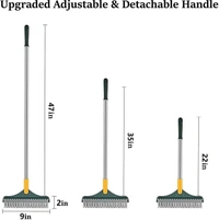3 In 1 Bathroom Cleaning Brush With Wiper , Floor Brush Mop, Tile Cleaner Brush 