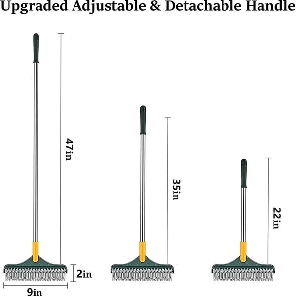 3 In 1 Bathroom Cleaning Brush With Wiper , Floor Brush Mop, Tile Cleaner Brush 