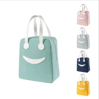 Smiley Lunch Bags for School Office Travel Tiffin Thermal Food Cooler Bags Picnic for Kids Men Women | Leakproof Hot/Cold( BIG )