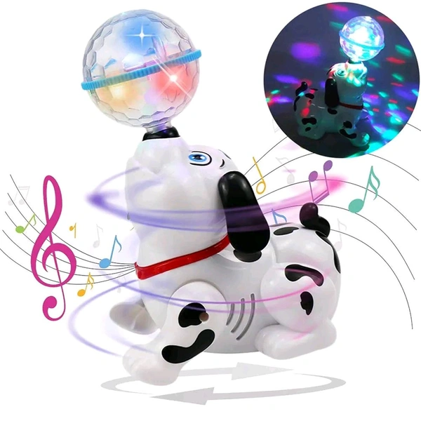 ABS Plastic Bump & Go Dancing Dog with Music & Flashing Lights【2 Yrs & Ups】