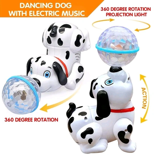 ABS Plastic Bump & Go Dancing Dog with Music & Flashing Lights【2 Yrs & Ups】