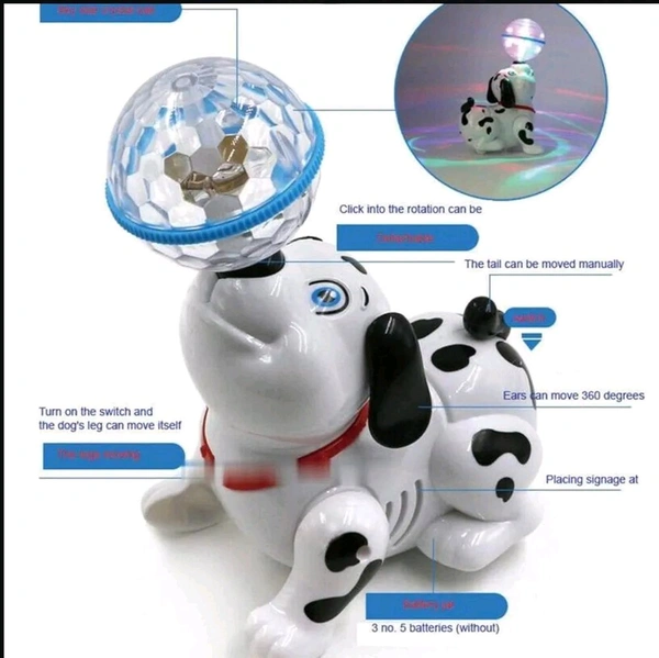 ABS Plastic Bump & Go Dancing Dog with Music & Flashing Lights【2 Yrs & Ups】