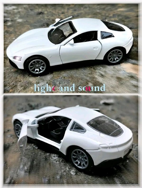 Metal Innova Pullback Toy car with Sound and Light Openable Doors for Kids