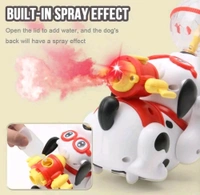 Rotating Crawling Spray Dog Car Vehicle Toy for Kids|Boys|Girls with 360° Rotation, Light & Music (Color-as per Availability), +3yrs.