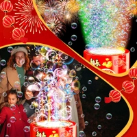 Bubble Machine,Automatic Firework Bubble Machine,Portable Bubble Machine,Electric Firework Bubble Maker Toys with Light Music