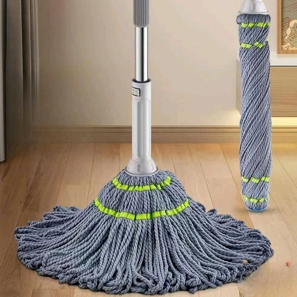 Easy Twist Hands-Free Floor Mop | One-Hand Twist & No-Touch Cleaning | Microfiber Mop for Wet & Dry Use – Ergonomic Handle, Durable & Washable Cloth – Ideal for Home, Kitchen, Pet Hair, & All Floor Types