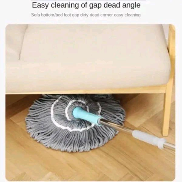 Easy Twist Hands-Free Floor Mop | One-Hand Twist & No-Touch Cleaning | Microfiber Mop for Wet & Dry Use – Ergonomic Handle, Durable & Washable Cloth – Ideal for Home, Kitchen, Pet Hair, & All Floor Types