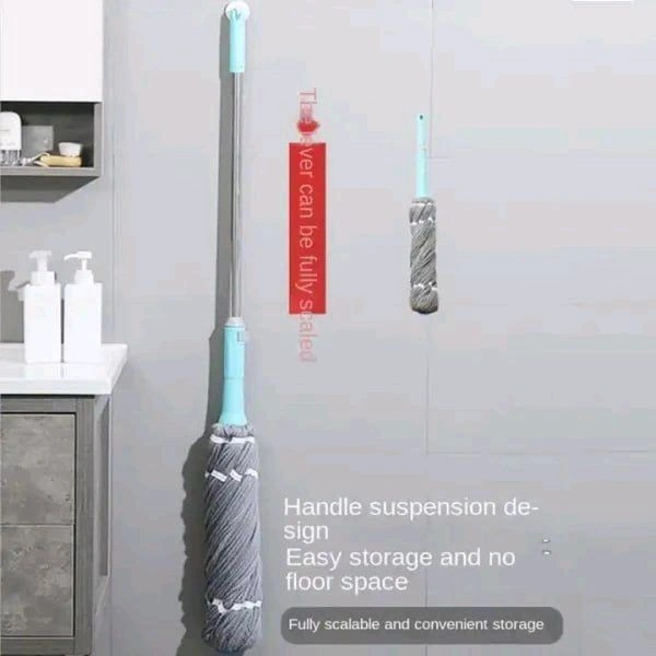 Easy Twist Hands-Free Floor Mop | One-Hand Twist & No-Touch Cleaning | Microfiber Mop for Wet & Dry Use – Ergonomic Handle, Durable & Washable Cloth – Ideal for Home, Kitchen, Pet Hair, & All Floor Types