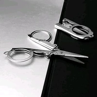 Folding Scissors - Small - Stainless Steel - Travel Pocket - Foldable Scissors - Beard Trimming - Key Chain
