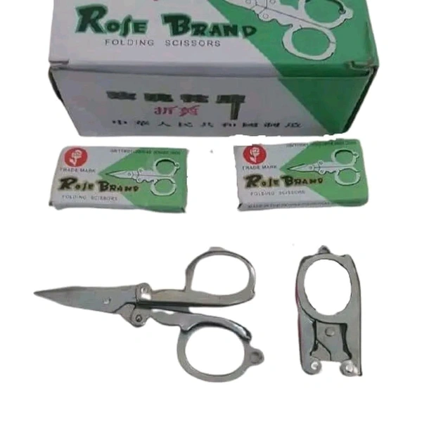 Folding Scissors - Small - Stainless Steel - Travel Pocket - Foldable Scissors - Beard Trimming - Key Chain